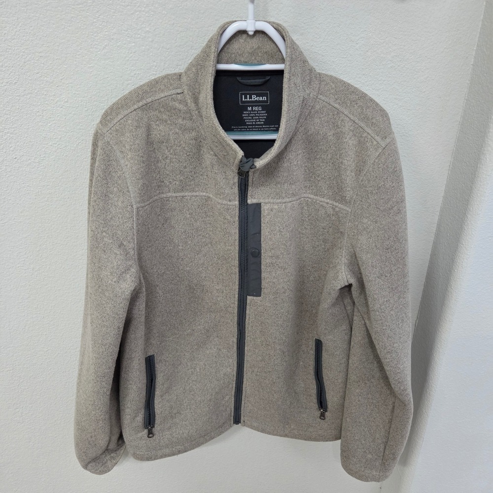 LL Bean Fleece Jacket Full Zip Outdoor Warm Comfy Layering Mens M